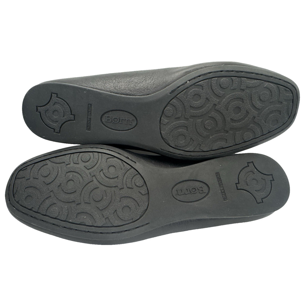 Børn Womens 8 Leather Mules Black Slip On Ballet Flat Loafers Minimalist NWOT - Picture 10 of 10